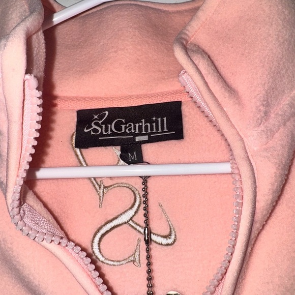 "TEMPTATION" QUARTER ZIP (PINK FLEECE) - Picture 2 of 4